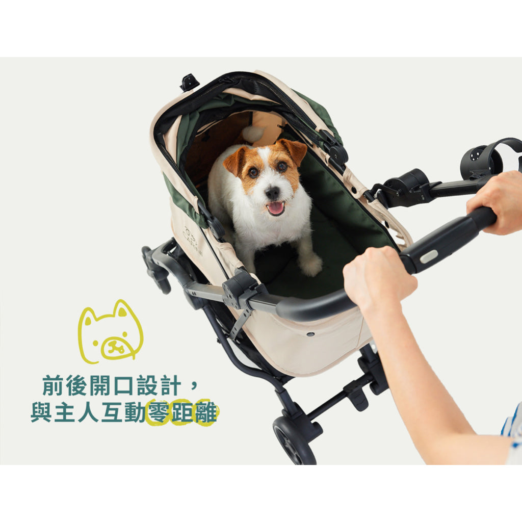 【CARINI 】自動收折寵物推車~全車布套可拆、可替換，座墊底部防水